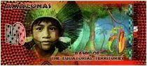 Territori Equatoriali 5 Francs, Amazonas - Indian - Frog and dancers 2014