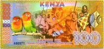 Territorios Ecuatoriales 100 Francs, Kenya - Zebras, birds, dancers 2015