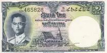 Thailand 1 Baht - Roi Rama IX, temple - 1955 - UNC - P.47d