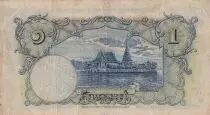 Thailand 1 Baht Rama VIII - Temple - 15-10-1937 - Serial E.46