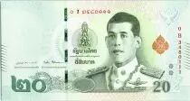 Thailand 20 Baht 2018 -Rama X, Two kings