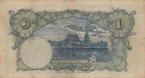 Tha&iuml;lande 1 Baht - Roi Rama VIII - Temple - 1935 - S&eacute;rie C1