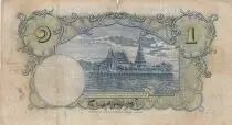 Tha&iuml;lande 1 Baht Roi Rama VIII - Temple - 1936 - S&eacute;rie D.90