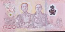 Tha&iuml;lande 100 Baht - 150e anniversaire du minist&egrave;re des finances - Polym&egrave;re - 2025 - S&eacute;rie A