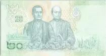 Thaïlande 20 Baht 2018 -Rama X, deux rois