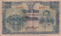 Thaïlande 20 Baht Roi Rama VIII - ND (1942) - Série P.85