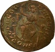 Theodosius I - Nummus, Seated Rome - 378 / 383 Constantinople