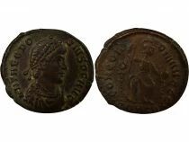 Theodosius I - Nummus, Seated Rome - 379 / 383 Constantinople