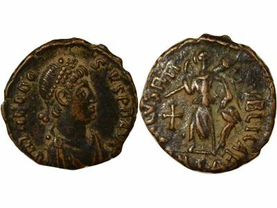 Th�odosius I - Nummus, Victory & Captive - 388 / 392 Antioch