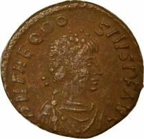 Th&eacute;odosius I - Nummus, Victory & Captive - 388 / 392 Constantinople