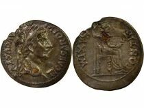 Tiberius - Fouree Denarius, Pax - Lugdunum