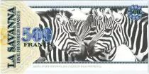 Tiere 500 Francs, La Savana - Zebras - 2015