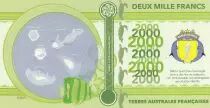 Tierras Australes francesas 2000 Francs Bassas da India, turtle, cargo - 2018 - Fantaisy