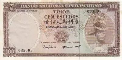 Timor 100 Escudos R�gulo D. Aleixo
