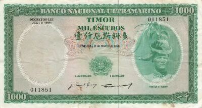 Timor 1000 Escudos - 21-03-1968 - P.30