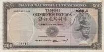 Timor 500 Escudos Regulo D. Aleixo - 1963 - P.29a4 F to VF