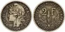 Togo 2 Francs Territoire sous Mandat - Patey - 1924