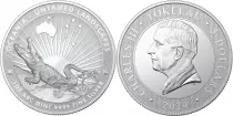Tokelau 5 Dollars - Crocodile Tokelau - Silver 2024