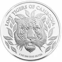 Tokelau Tigre - 1 once Argent 2022 Cambodge