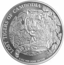 Tokelau Tigre - 1 once Argent 2023 Cambodge - 3000 Riels