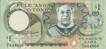 Tonga 1 Pa Anga - King Taufa \'Ahau - Beach - Palm tree - 1995