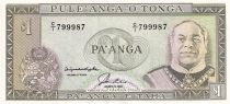 Tonga 1 Pa Anga - King Taufa \'Ahau - Beach - Palm tree - ND (1992-1995) - P.25