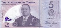 Tonga 5 Pa Anga - Roi Tupou VI - Polymer- 2023