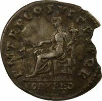 Trajan - Fouree Denarius, Seated Fortuna - IInd Century
