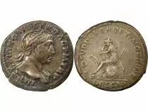 Trajan - Silver Denarius, Seated Dacia - 108 / 110 Rome