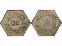 Tramways of Nantes - Service Token, Nickel-plated Zinc
