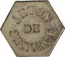 Tramways of Nantes - Service Token, Nickel-plated Zinc