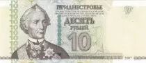 Transdniester 10 Rubles - A. V. Souvorov - Church - 2007 (2012) - Serial BC