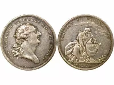 Tribute, Louis XVI - Silver Token - 1794 / 1796