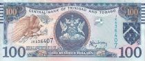 Trinidad and Tobago 100 Dollars - Birds - Twin towered modern bank building, iol rig - 2006 - P.51b