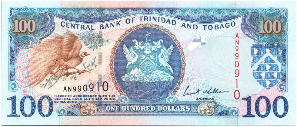 TRINIDAD & TOBAGO 10 DOLLARS P38 B 1985 BIRD CARGO SHIP UNC CURRENCY MONEY NOTE 
