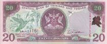 Trinidad and Tobago 20 Dollars - Saberwing and flowers - 2002 - P.44b