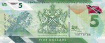 Trinidad and Tobago 5 Dollars - Birds - Polymer - 2020 - Serial AQ
