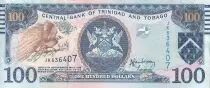 Trinidad e Tobago 100 Dollars - Birds - Twin towered modern bank building, iol rig - 2006 - P.51b