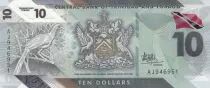 Trinidad et Tobago 10 Dollars - Oiseaux - Port - Polymer - 2020 - Série AJ