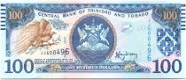 Trinidad et Tobago 100 Dollars Oiseaux - banque, plateforme de pétrole