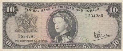 Trinidad und Tobago $10 - Queen Elizabeth II - 1964 - Series T