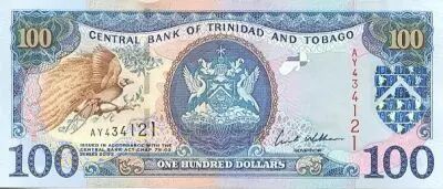Trinidad und Tobago 100 Dollars Birds - Oil rig 2002
