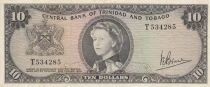 Trinidad y Tobago $10 - Queen Elizabeth II - 1964 - Series T