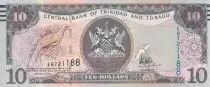 Trinidad y Tobago 10 Dollars - Birds - Arms - 2017 - Serial EB