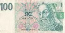 Tschechische Republik 100 Korun - Roi Karel IV - Sceau -1993 - P.5
