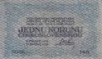 Tschechoslowakei 1 Koruna - Blue - 1919 - P.6a