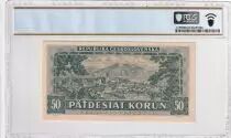 Tschechoslowakei 50 Korun - 03-07-1948 - S&eacute;rie A.44  - PCGS 64