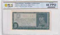 Tschechoslowakei 50 Korun - 03-07-1948 - S�rie A.44  - PCGS 64