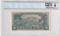Tschechoslowakei 50 Korun - 03-07-1948 - S&eacute;rie A.44  - PCGS 64