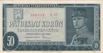 Tschechoslowakei 50 Korun - Gen Milan R. Stefanik - Landscape - 03-07-1948 - Serial A.17  - P.66
